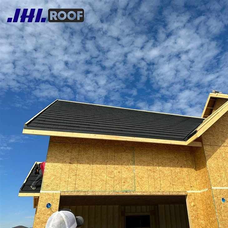 0.4mm Thick Roofing Stone Coated Metel Roof Tile